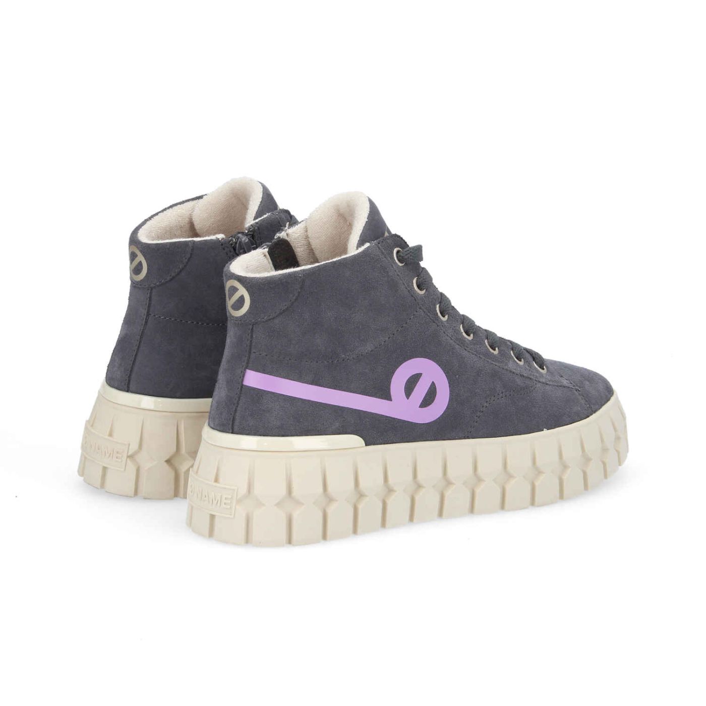 PLAY MID W - SUEDE/PRINT - CARBONE GREY/LILAC